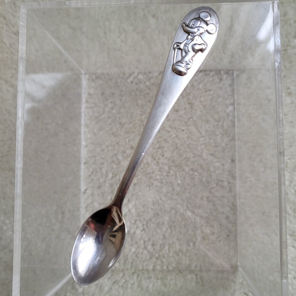 Vintage Reed & Barton Silver Plated Disney Mickey Mouse Child Baby Feeding Spoon